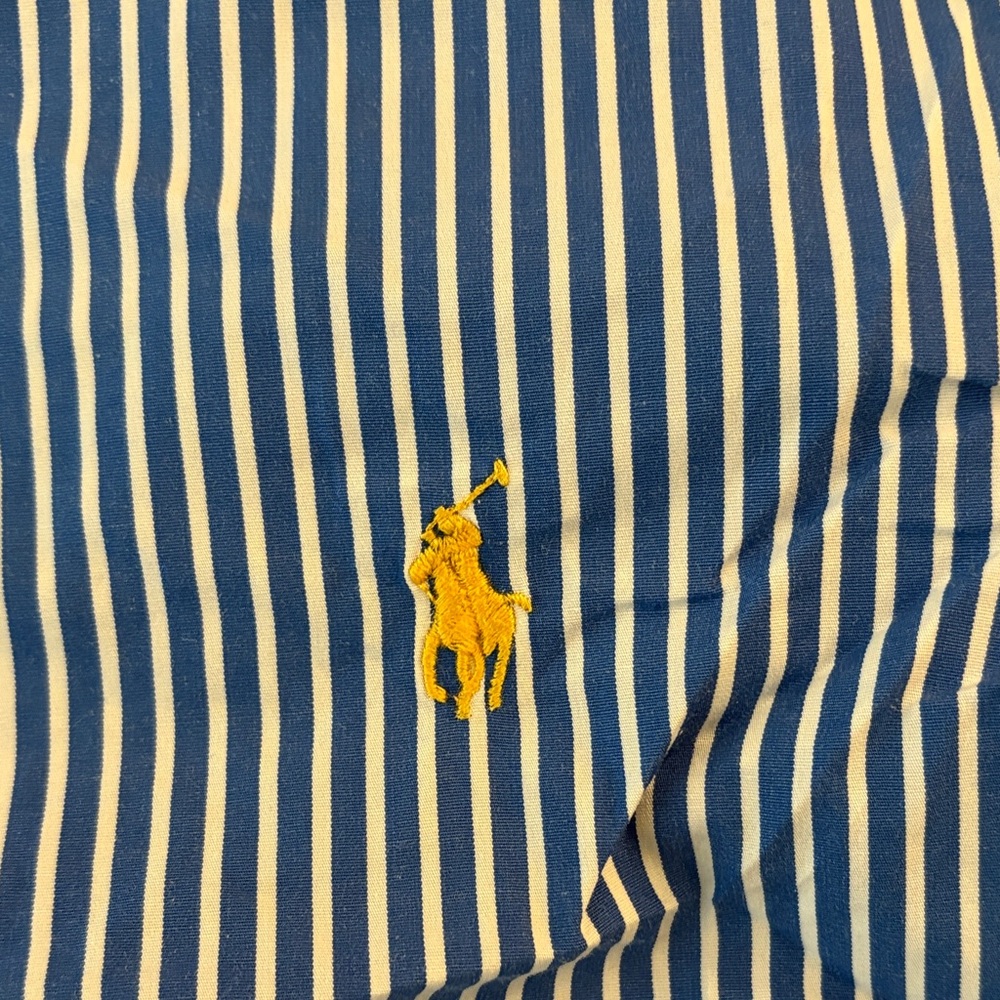 Polo by Ralph Lauren Blue and White Striped Shirt